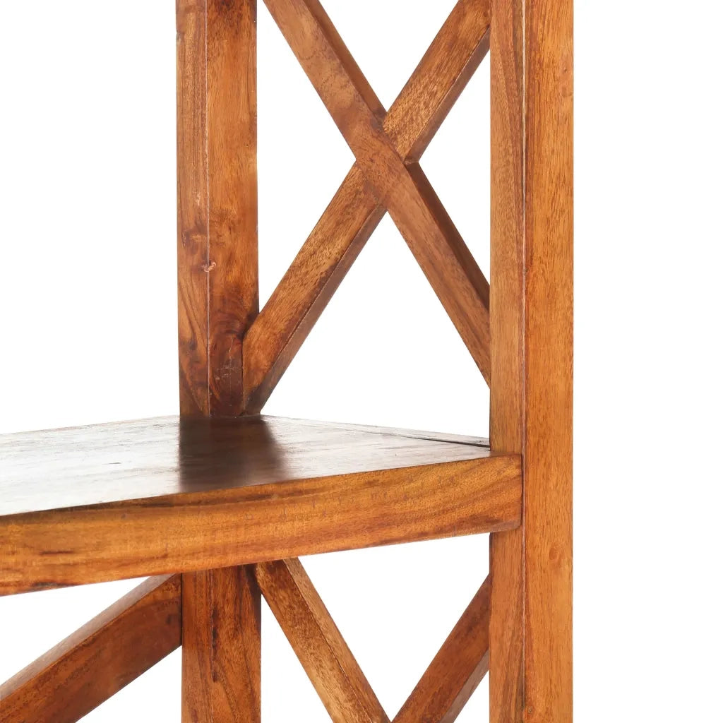 Libreria 100x30x180 cm Legno Massello Acacia Finitura Miele cod mxl 16383