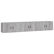 Mobile TV multimediale da parete mensola TV credenza mobile TV sala da pranzo soggiorno camera da letto 3 pezzi Sonoma 80 x 34,5 x 40 cm grigio 02_0029051
