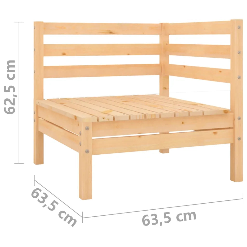 Divano da Giardino a 2 Posti in Massello di Pino 3082387