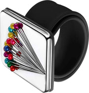 Accessori per cucito - Bracciale a pin magnetico - Cuscino magnetico per aghi - Tavolo per ricamo e cucito nero.