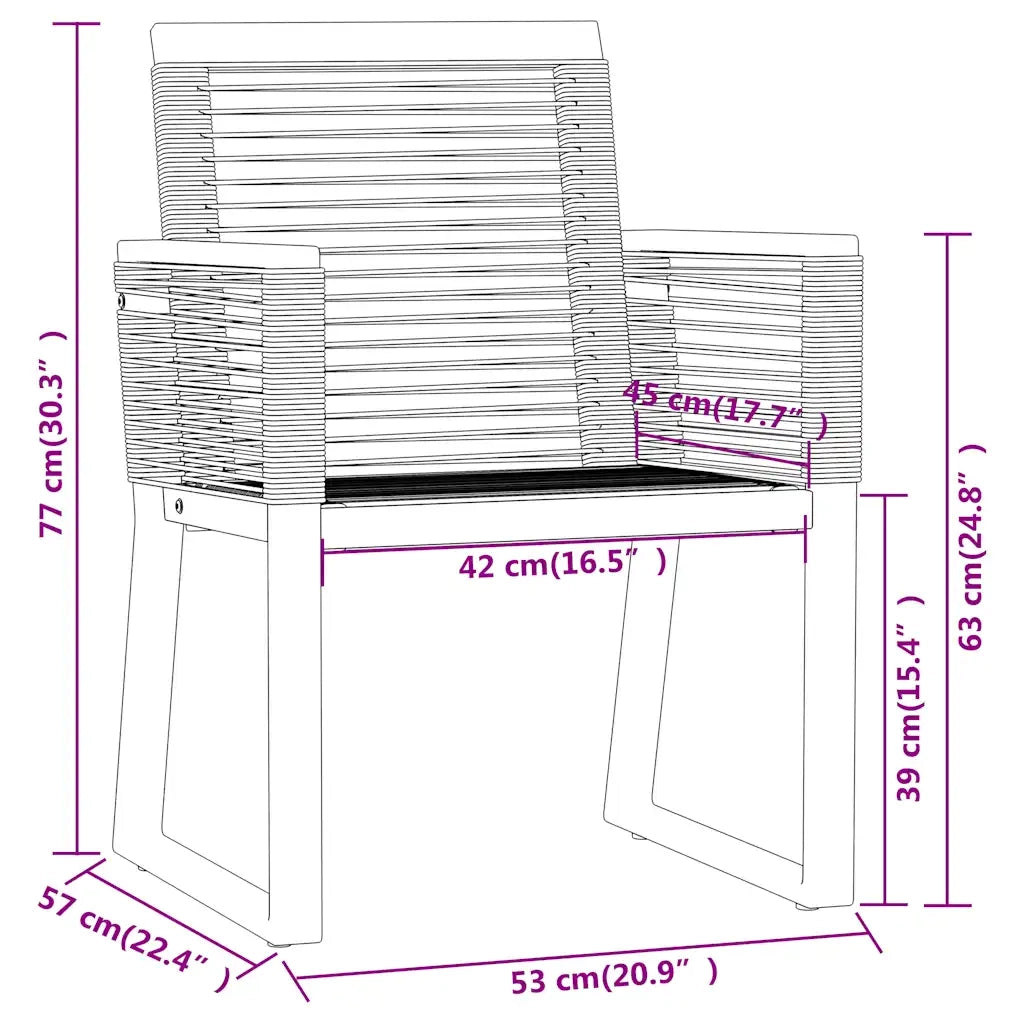 Set Mobili da Pranzo per Giardino 5 pz Nero cod mxl 37901