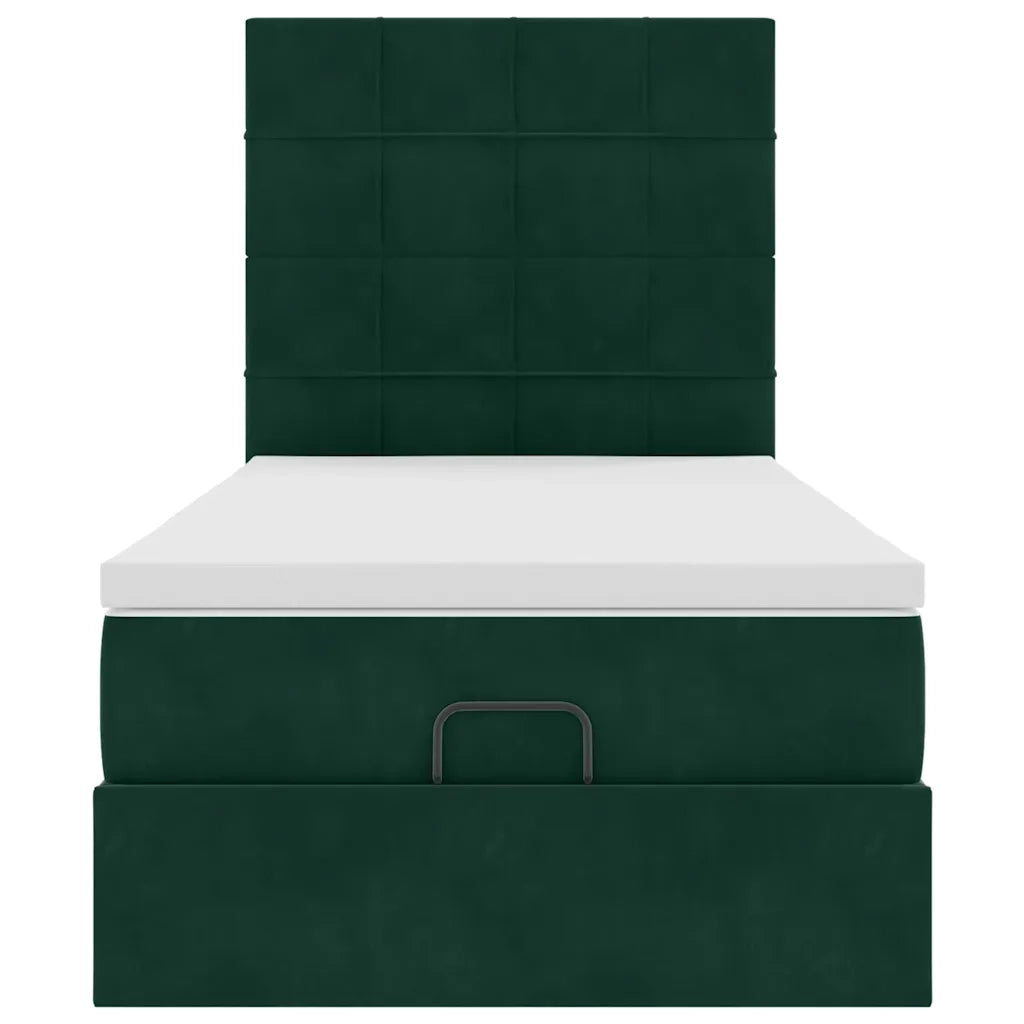 Struttura Letto Pouf con Materassi 80x200 cm Velluto