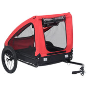 Rimorchio da Bici per Animali Domestici Rosso e Nero CFW5837619