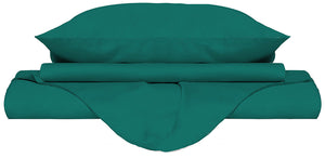 Copripiumino Matrimoniale con Sacco e Federe Tinta Unita Verde Acqua