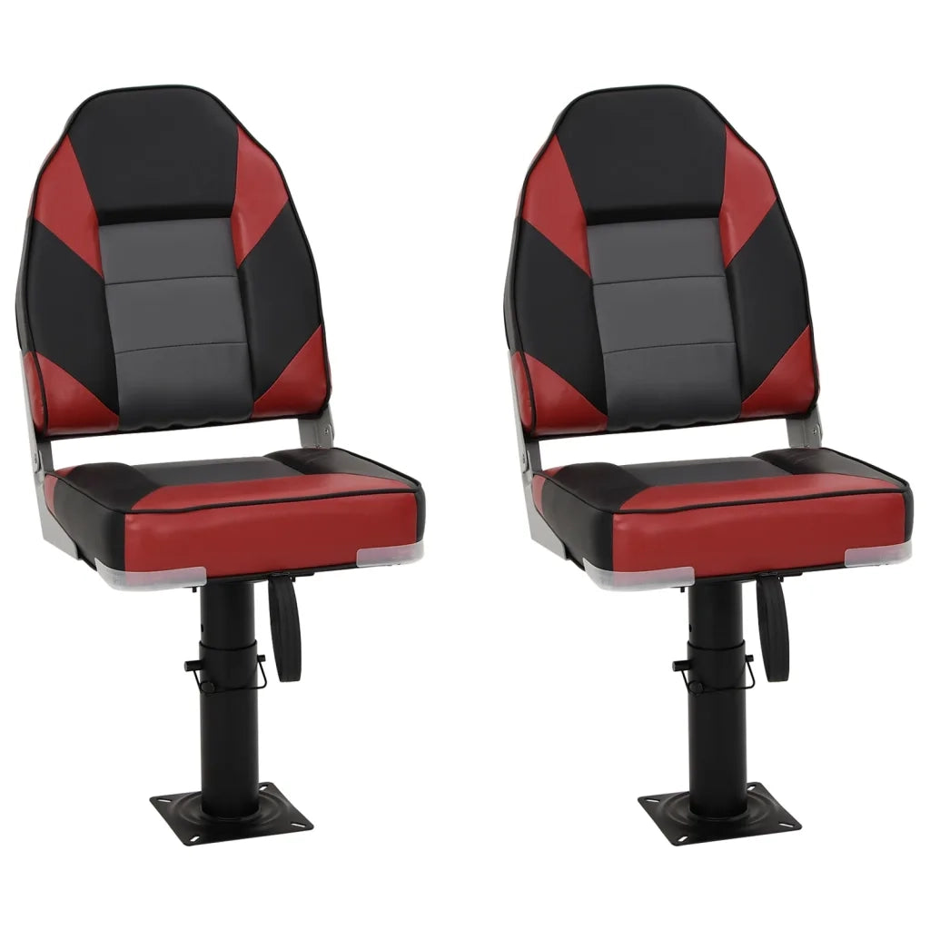 Set Sedile da Barca Pieghevole 4 pz con Schienale Alto 3284342