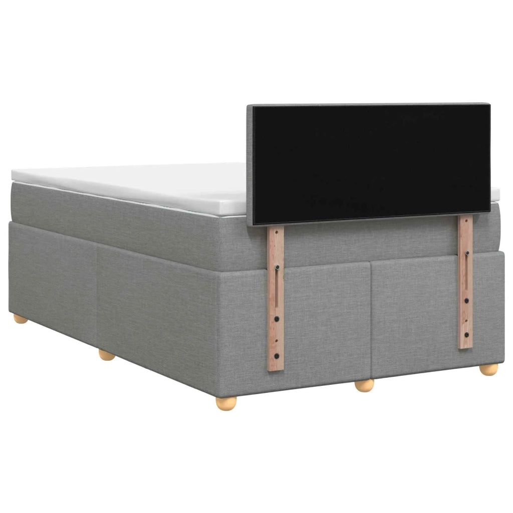 Letto box spring con materasso Grigio Chiaro 120 x 190 cm 3452373