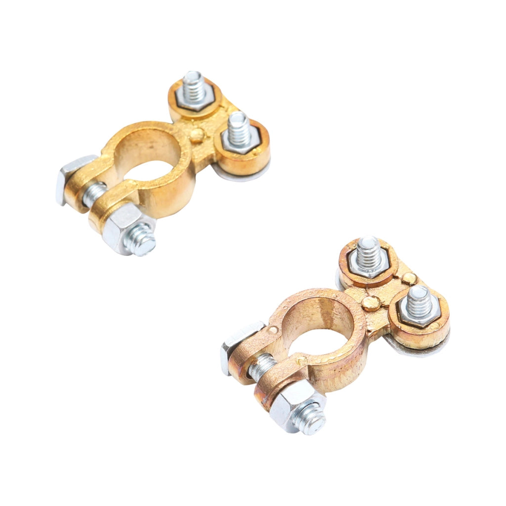 Set di terminali per batteria in bronzo con morsetto a vite Breckner Germany