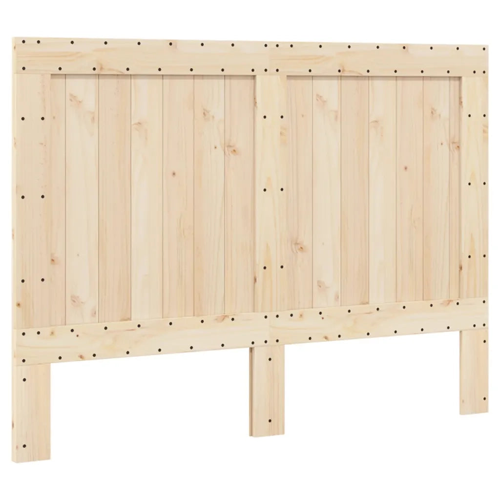 Giroletto con Testiera-Struttura Letto con testiera Grigio 140x200 cm Legno Massello di Pino 321376