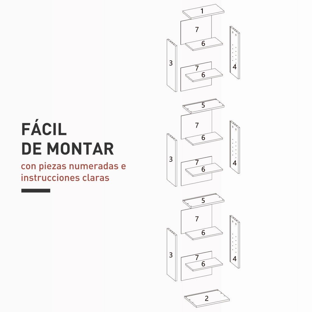 Libreria per CD e DVD con Ripiani Ajustables ¨C zephmum ¨C 33x24x140 cm Bianco