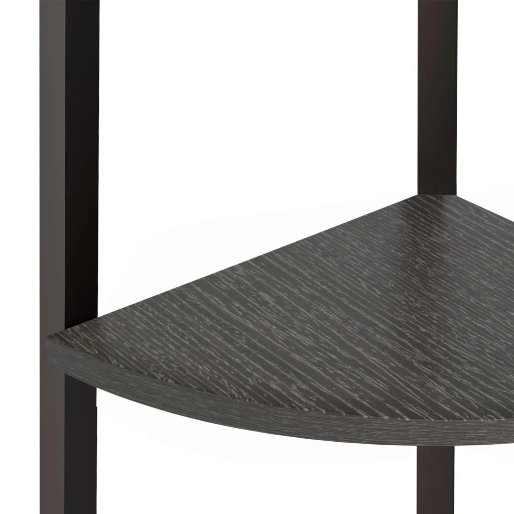 Scaffale Angolare a 4 Livelli Nero 45,5x31,5x150 cm CFW9265223