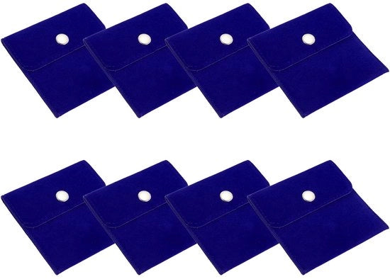 Set di contenitori per gioielli 8 pezzi - Tasca in velluto - Portatile per orecchini/anelli - Leggero e duraturo - Protezione contro le abrasioni - Contenitori di conservazione