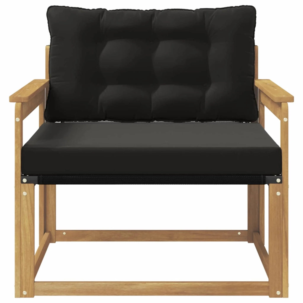Set di divani da esterno-Sofa da giardino Legno di Acacia Massello e Textilene 652872