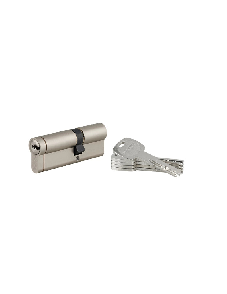 Cilindro europeo Transit 1 35 x 50 mm, nichelato, funzione emergenza, 5 chiavi – THIRARD