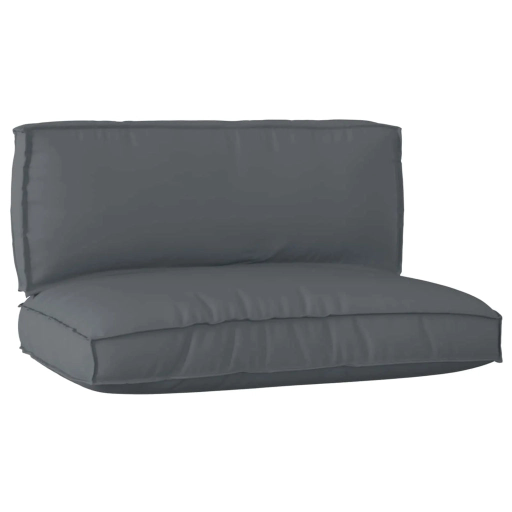 Set di Cuscini per Pallet 2 pz | Cuscini per sedie Antracite Tessuto Oxford