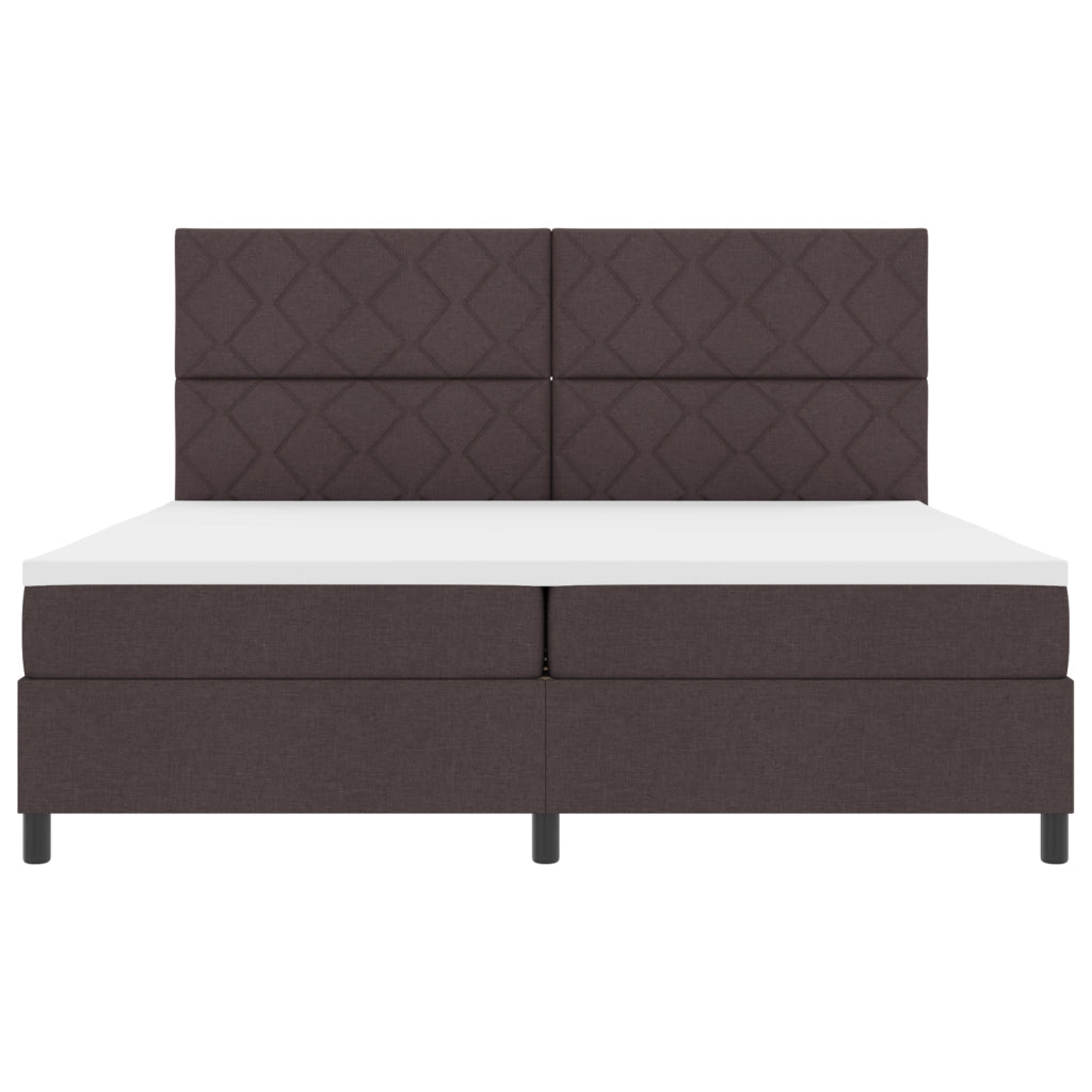 Letto contenitore con materasso scuro 200x200 cm in tessuto