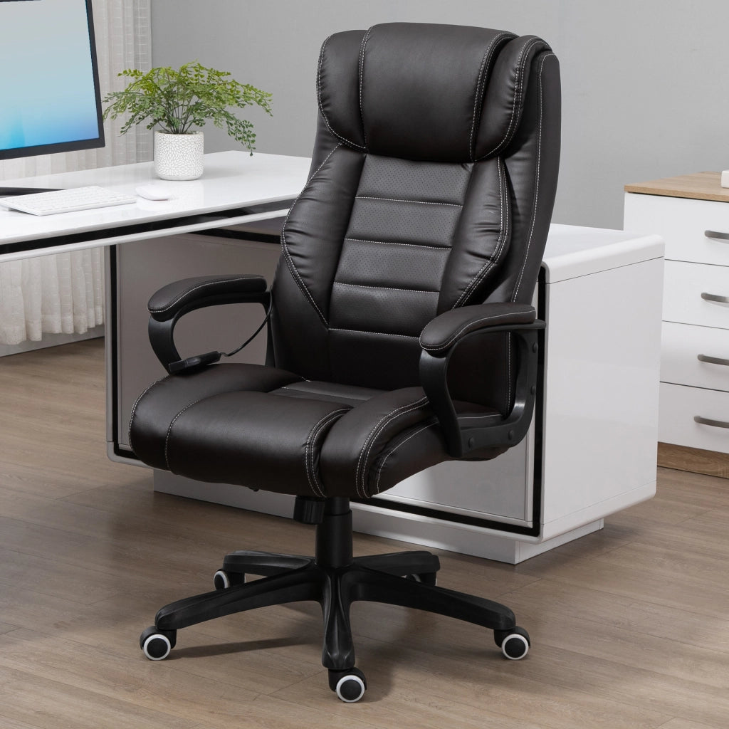 Sedia da ufficio ergonomica con massaggio e schienale regolabile ¨C zephmum ¨C marrone
