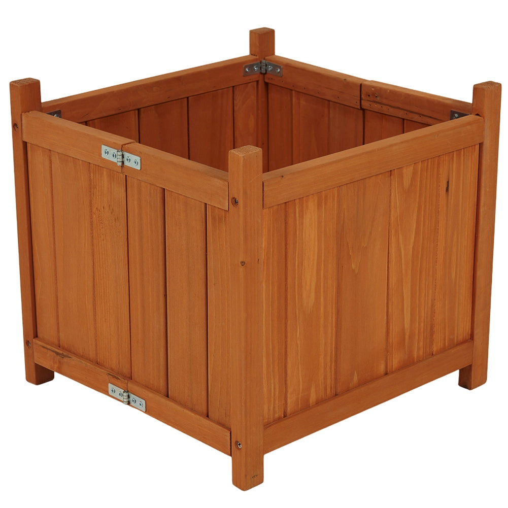 Fioriera in Legno Pieghevole Vaso per Fiori Piante da Esterno Giardino 38x38x35cm