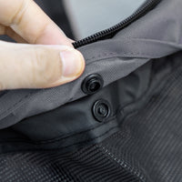 Passeggino per Cani Pieghevole 82x47x97 cm con Borsa e 2 Guinzagli Grigio e Nero