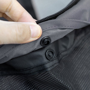 Passeggino per Cani Pieghevole 82x47x97 cm con Borsa e 2 Guinzagli Grigio e Nero