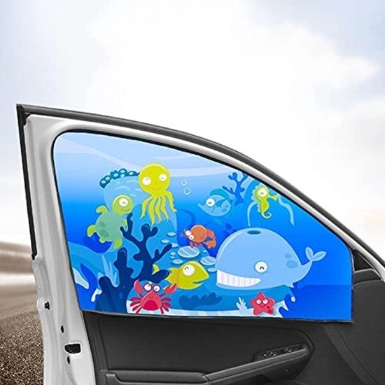 Ombrellone per Auto - Installazione Magnetica - 80x50 cm - Scheda di Protezione dal Calore - Cremalosa per la Protezione Solare - Adatto a Tutti i Veicoli - Riportabile e Compattabile