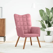 Poltrona | Sedia Relax Rosa in Velluto