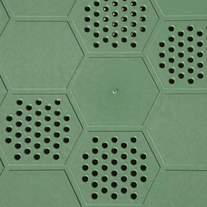 Set 50 Piastrelle pavimento plastica verde drenante 400x400x25mm per giardino