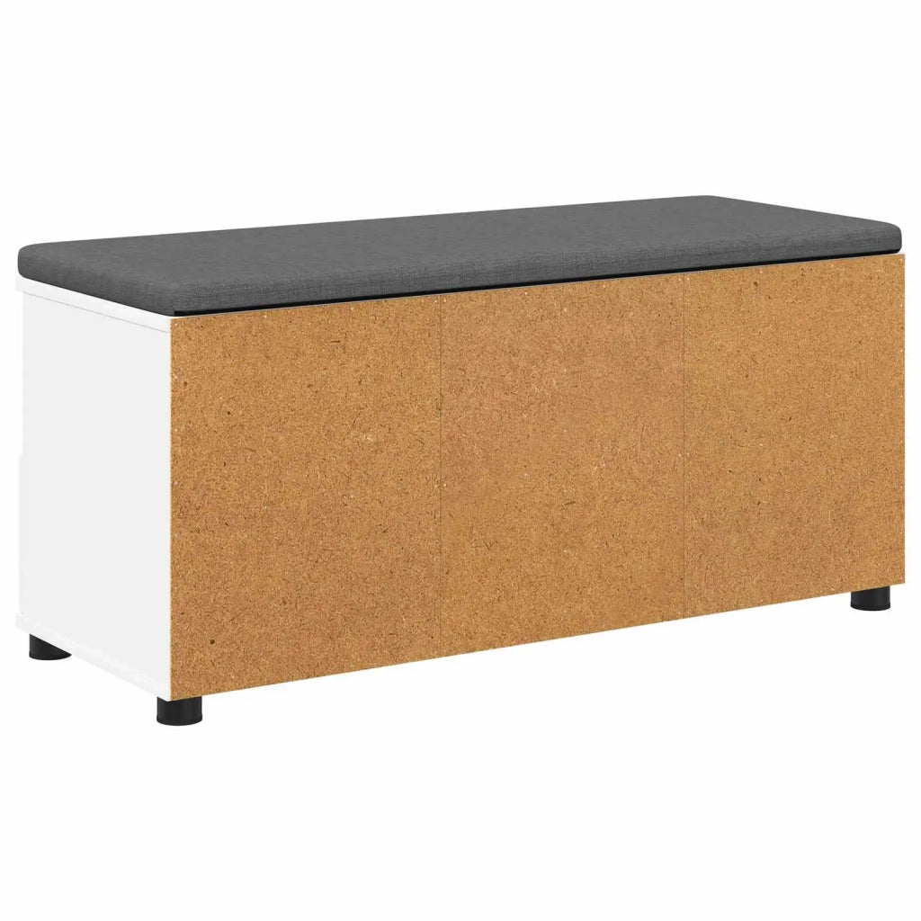Panca per ingresso con cuscino-Sgabello-Panca da Corridoio Bianco 100 x 38 x 46 cm 808767