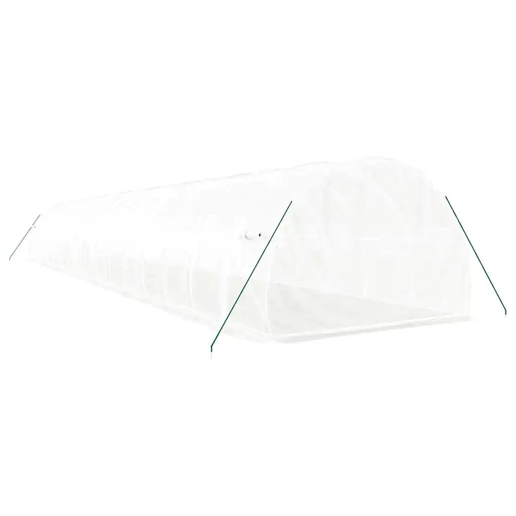 Serra con Telaio in Acciaio Bianco 48 m² 16x3x2 m 3188056