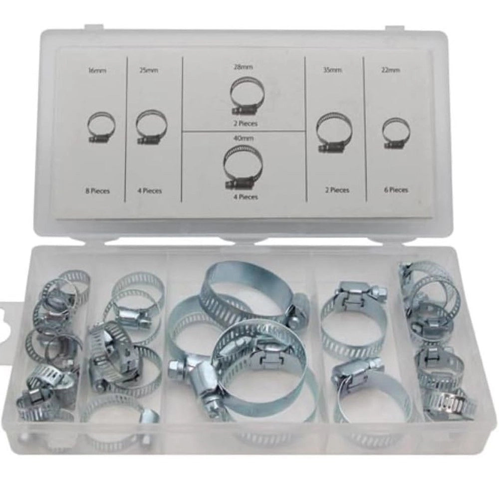 Trade Shop - Set 26 Pezzi Kit Fascette Stringitubo Con Chiusura Asimmetrica 16-40mm Assortite -