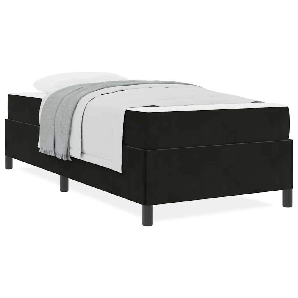 vidaXL Struttura del letto Nero e Bianco e Nero 90 x 190 cm Velluto