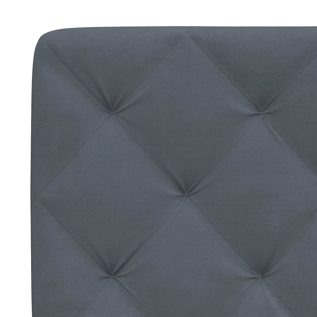 Giroletto senza Materasso Grigio Scuro 80x200 cm Velluto 3207888