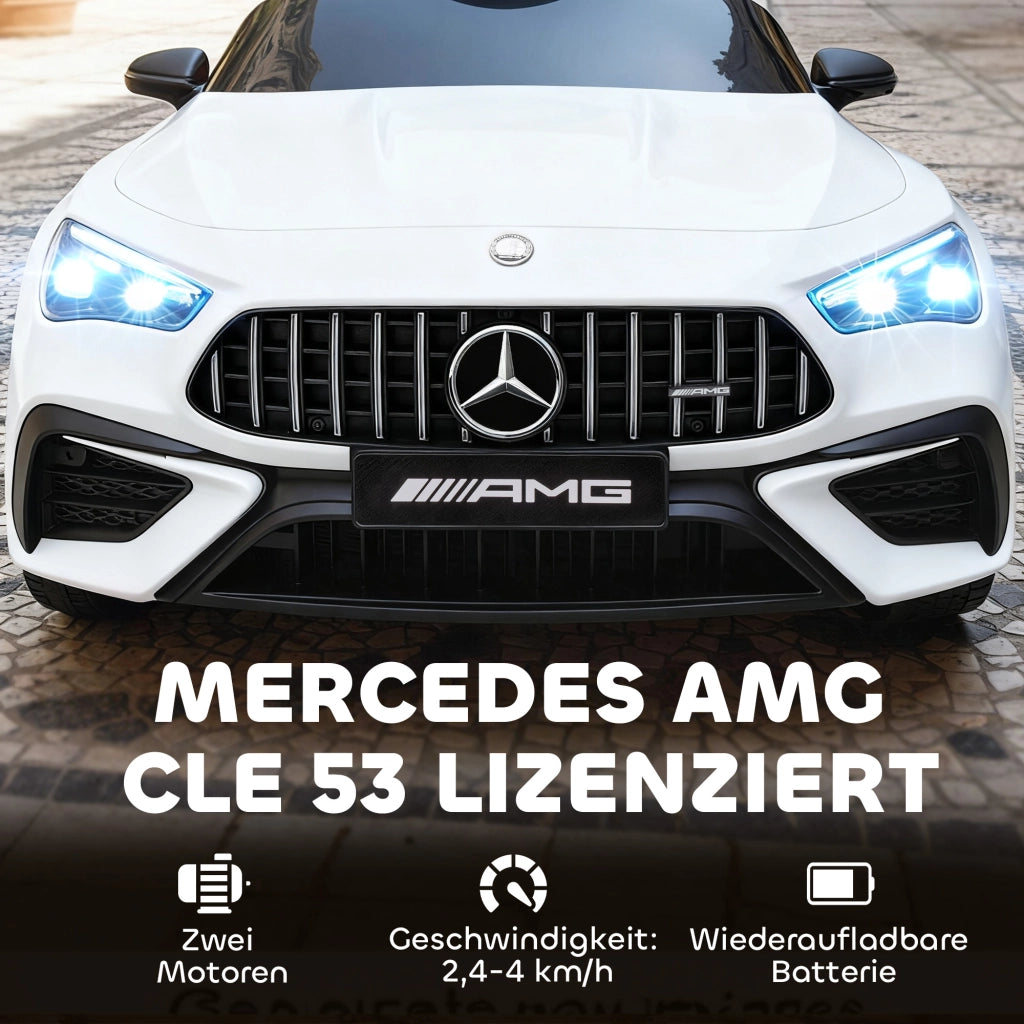 Auto elettrica per bambini Mercedes ¨C zephmum ¨C Bianco 12V