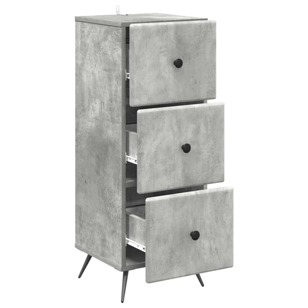 Mobile con Cassetti Grigio Cemento 33 x 34,5 x 90 cm 895538
