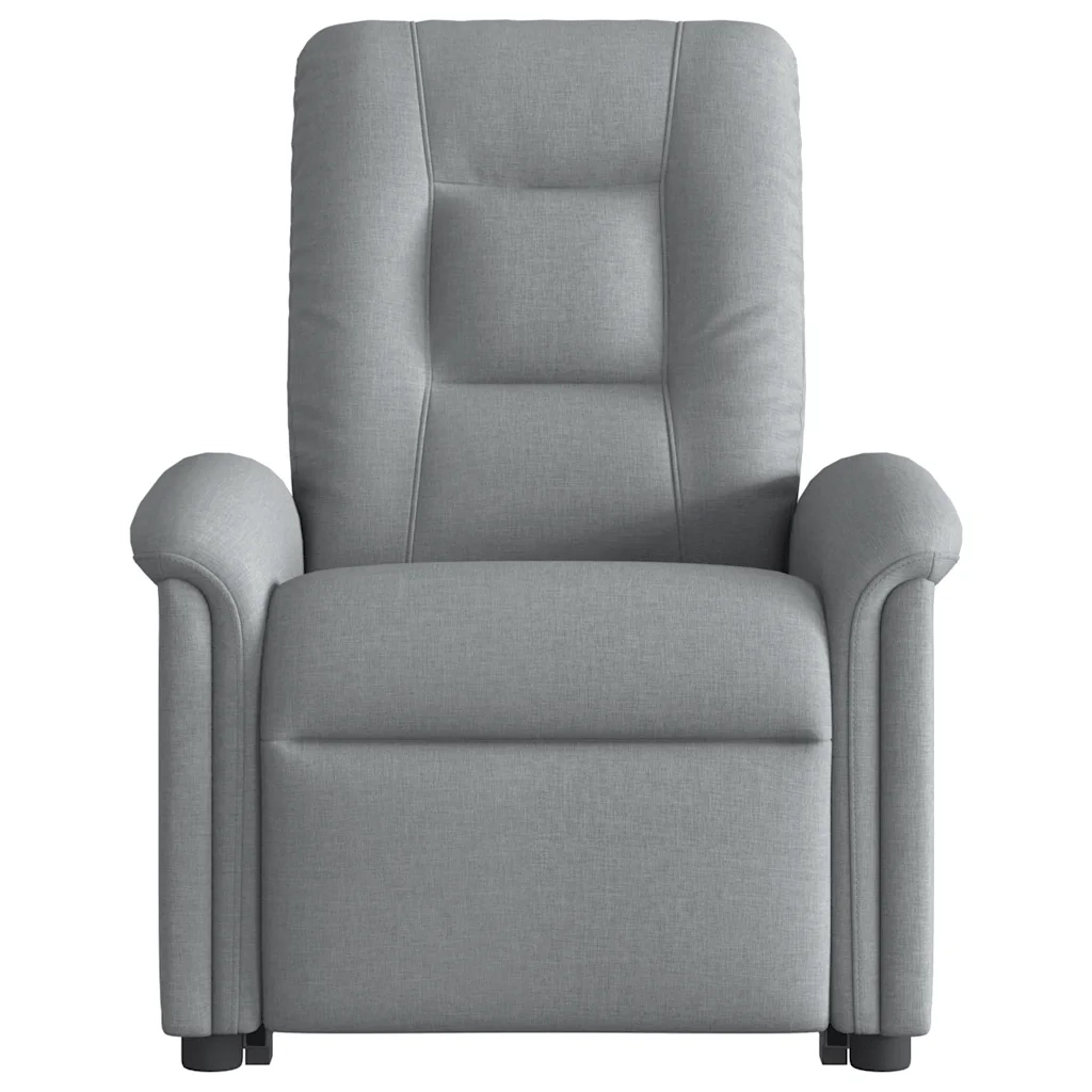 Poltrona Alzapersona Reclinabile Grigio Chiaro in Tessuto 3303254