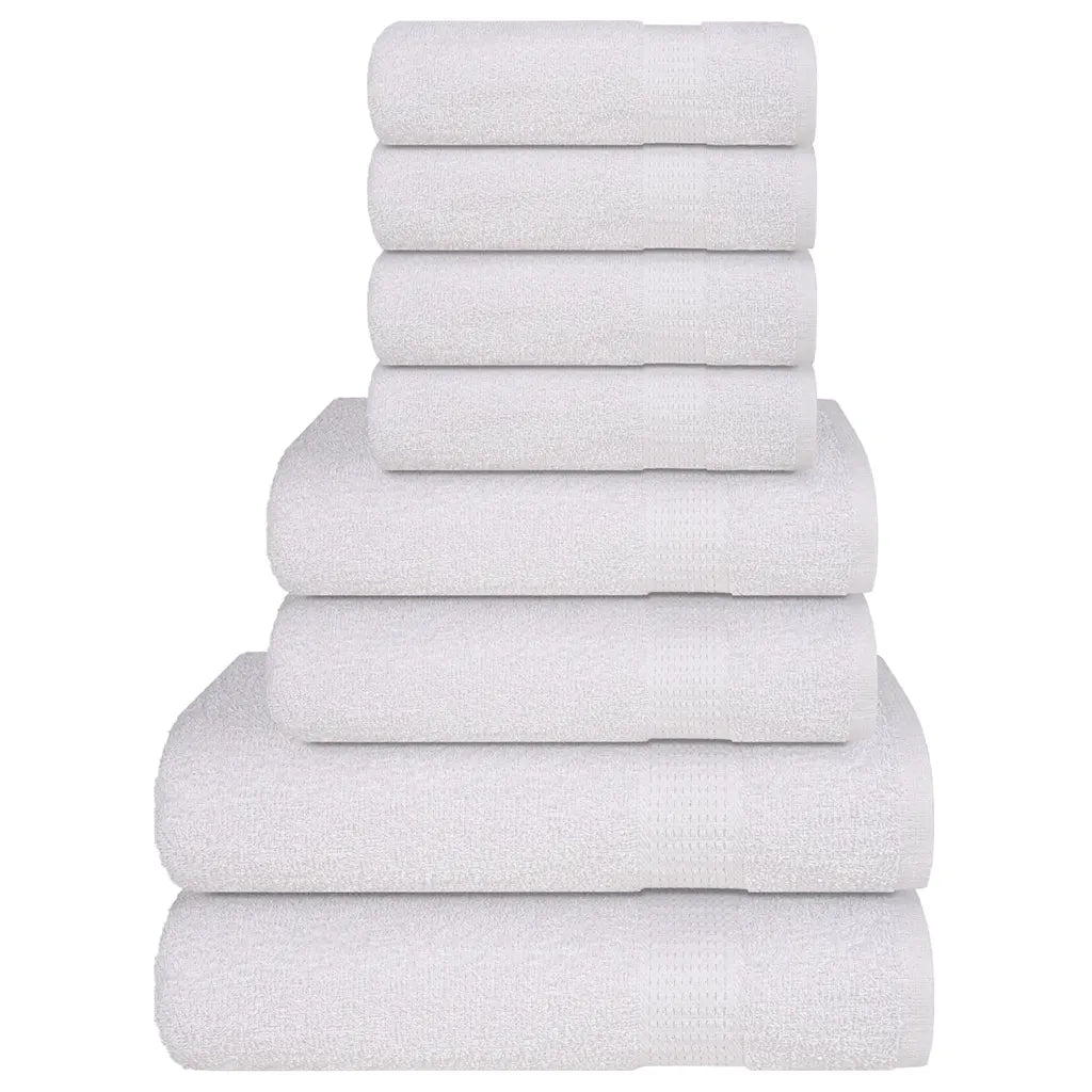 Set ASciugamani 8 pz Bianchi 360 gsm 100% Cotone