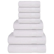 Set ASciugamani 8 pz Bianchi 360 gsm 100% Cotone