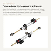 Stabilizzatore di sterzo regolabile - Stabilizzazione in alluminio - Universale per motocicletta - Per MT10 - Qualità professionale - Efficienza dei costi - Stabilizzatore di sterzo per motocicletta