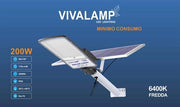 Lampada Stradale 200W Fotovoltaico Energia Solare Dimmerabile KIT Completo SOL-11-200W