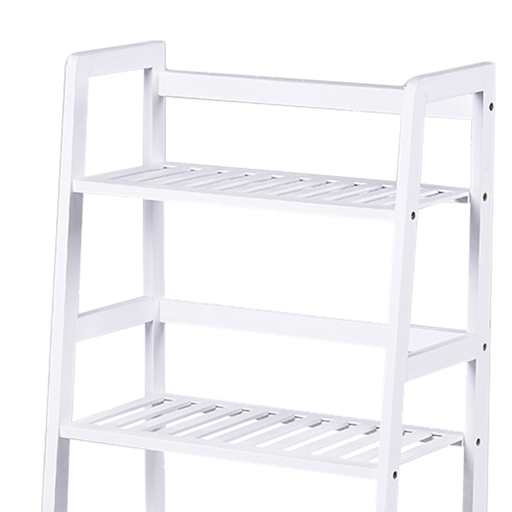 Libreria Scaffale Multiuso in Legno di Bambu 4 Ripiani 116x48x32cm Casa Ufficio