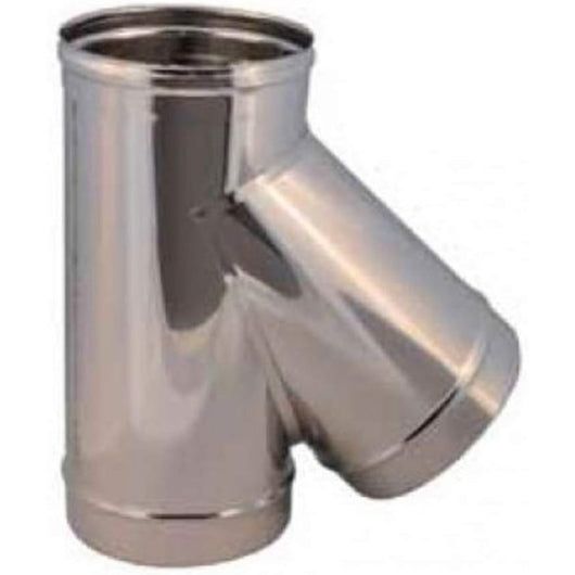 Tuyau de fum e y braga 2 voies   inox aisi304 80 mm po le   gran
