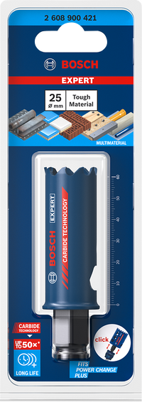 Bosch 2608900421 Sega a Tazza MULTI Material EXPERT PC Plus – 25 mm (Power Change Plus, Carbide, Alta Durata)