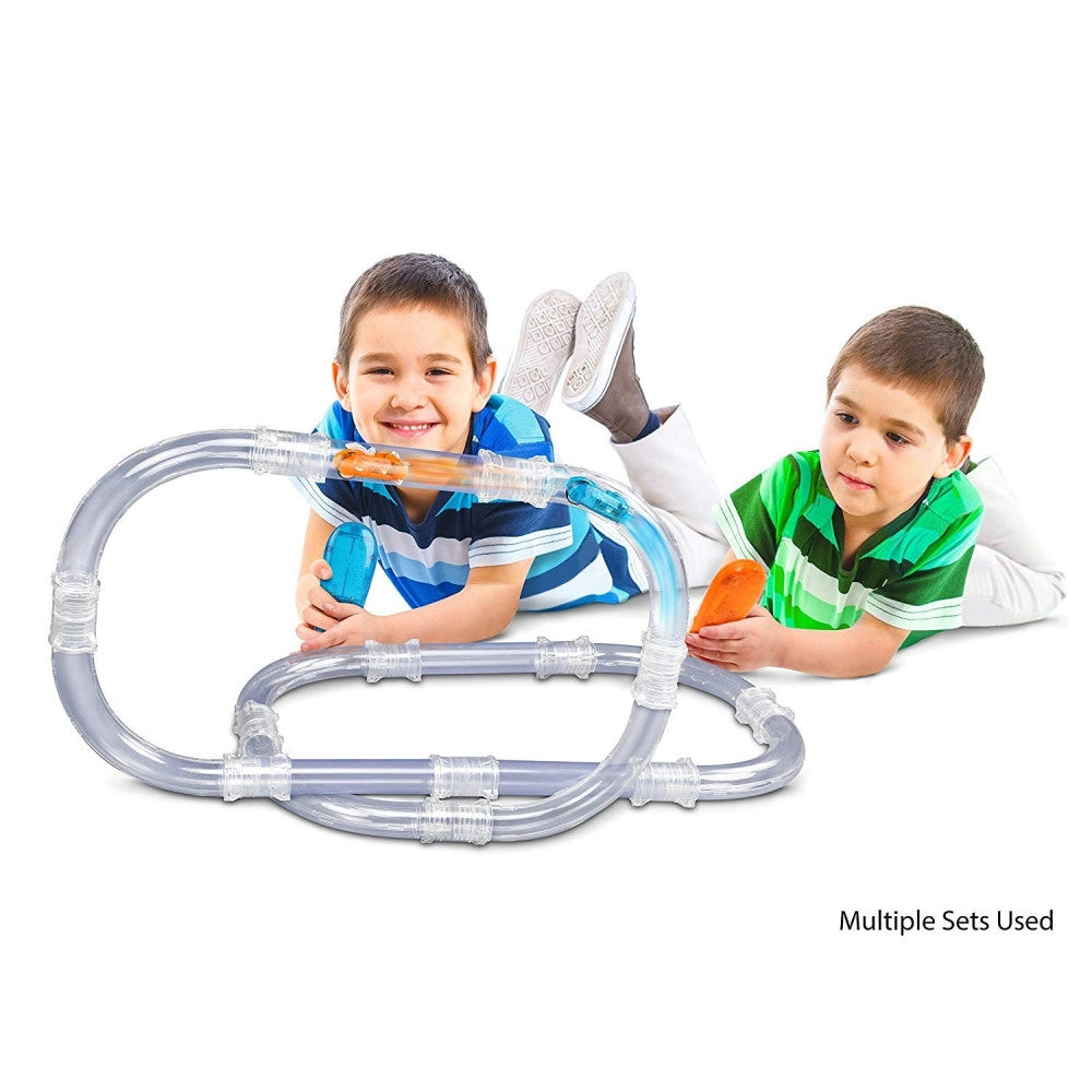 Trade Shop - Gioco Giocattolo Zoom Tube Racing Tubo Magico Per Macchinine Con Effetto Luci -