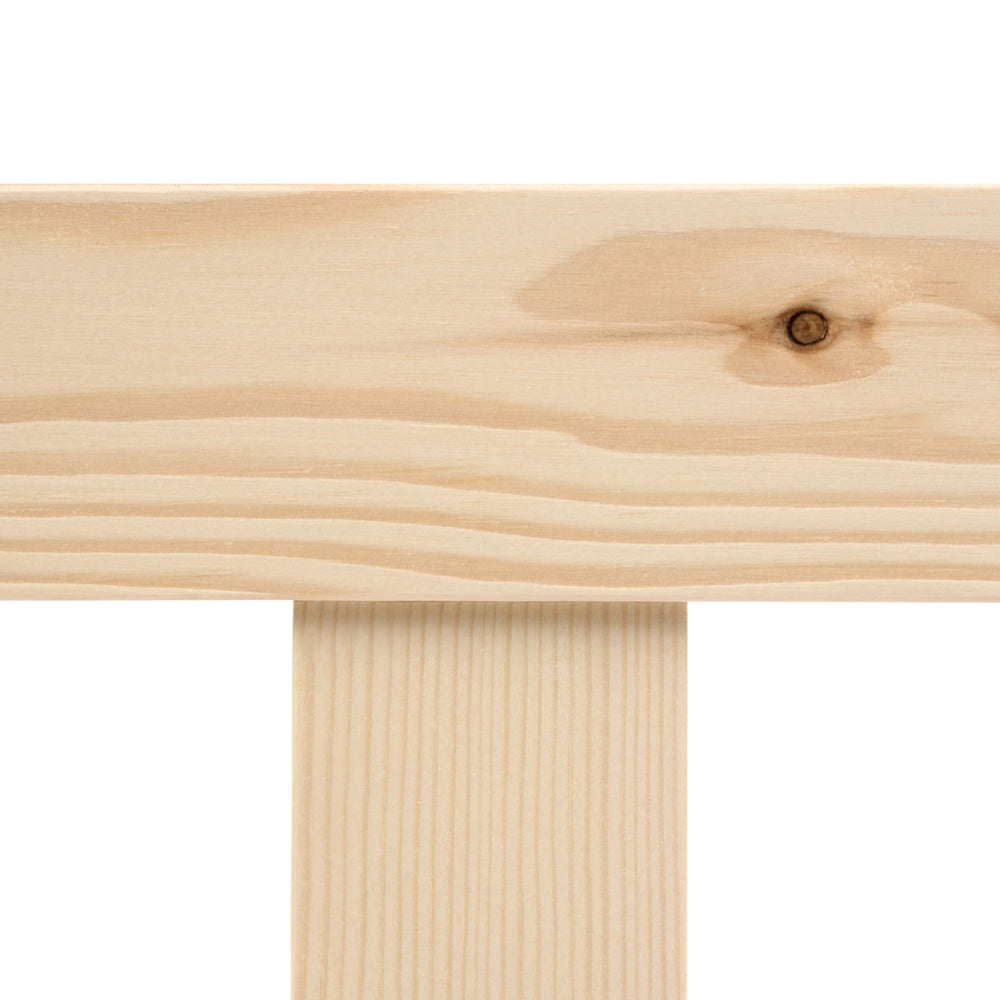 Letto a terra per bambini in legno di pino chiaro 90 x 200 cm con rete a doghe per bambini piccoli