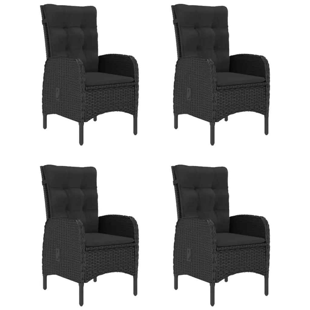 Set Mobili da Pranzo per Giardino 5 pz Nero 3068742