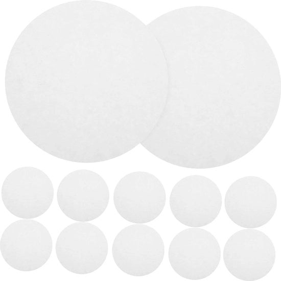 Papier di Filtro per Laboratorio di Alta Qualità 18 Cm - Set di Filtro e Sifone Bianco - Per Olio Bollente - 100 Pezzi