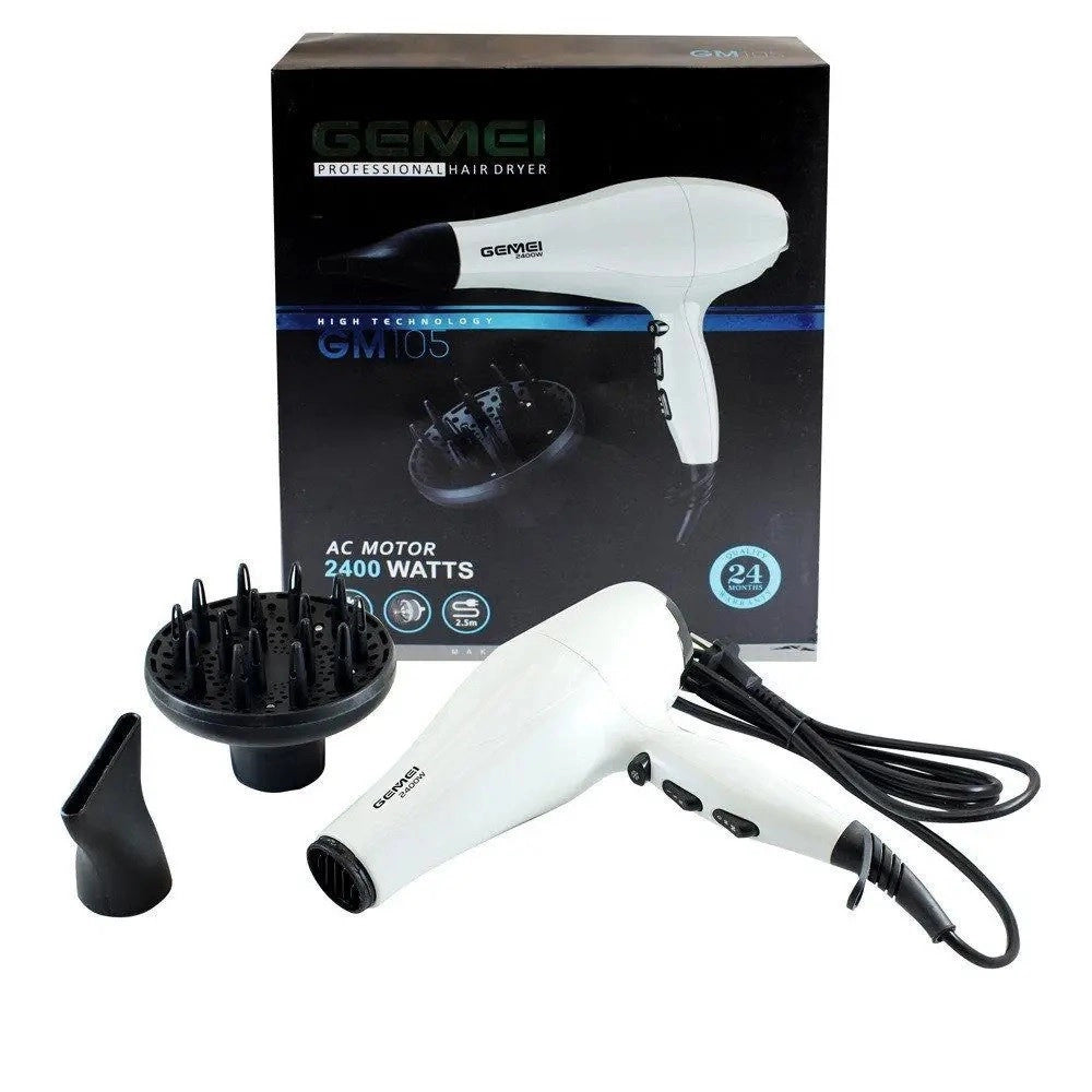 Trade Shop - Asciugacapelli Professionale Phon 2400 Watt Styling Capelli Diffussore Gm-105 -