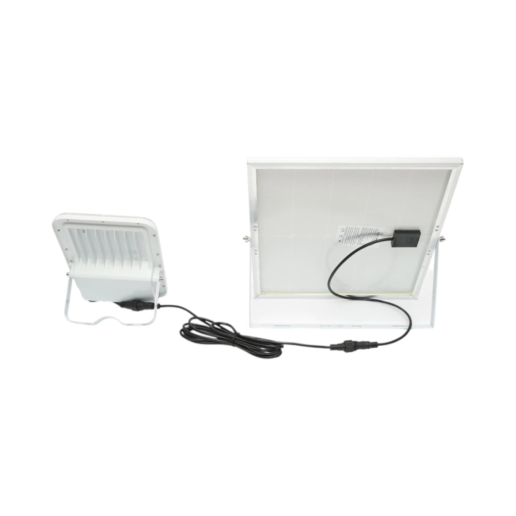 Lampada LED da 1200 lm, 3500K/6500K con pannello solare da 25 W, batteria LifePO4 da 3,2 V/20 Ah, sensore di movimento e telecomando IP66 Breckner Germany
