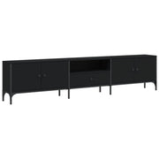 Mobile TV multimediale mensola TV credenza mobile TV per sala da pranzo soggiorno camera da letto con cassetto 200 x 25 x 44 cm legno ingegnerizzato nero 02_0026937