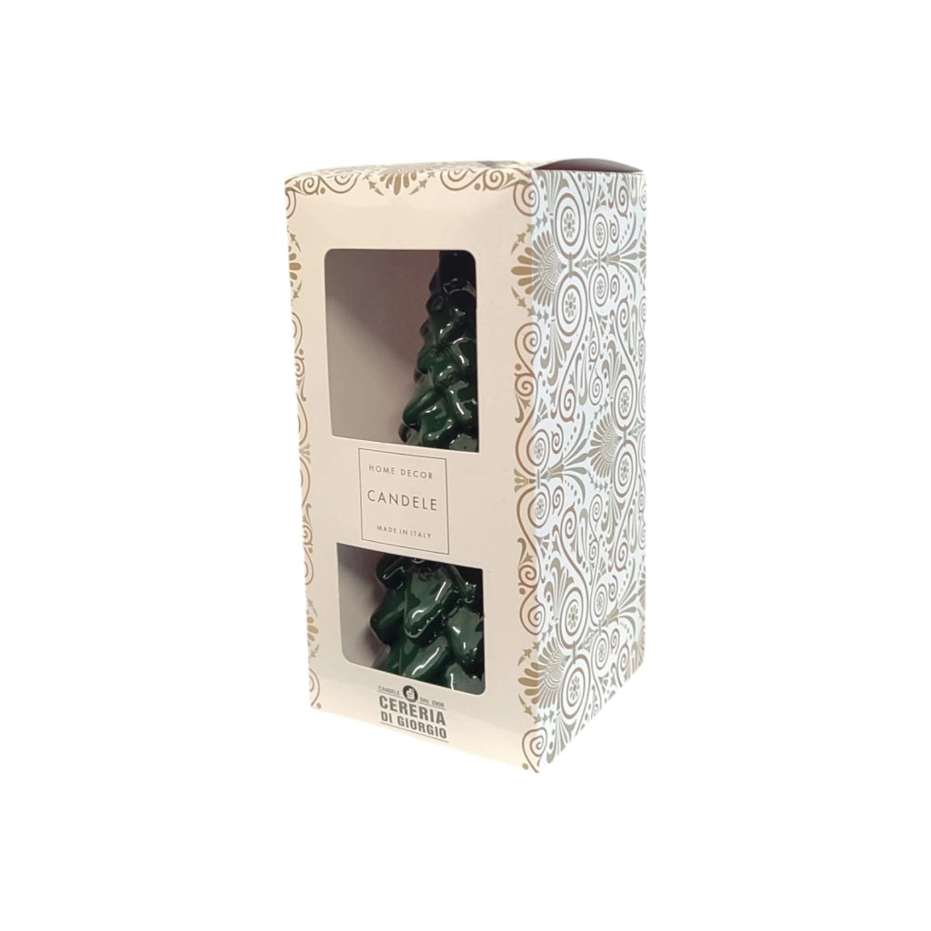 CANDELA ALBERO DI NATALE LACCATA VERDE