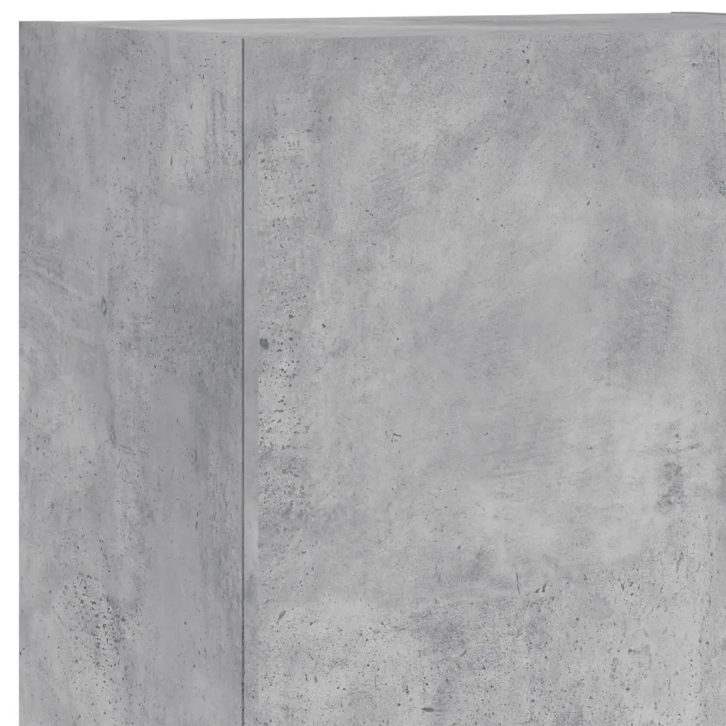 Mobili TV a Muro con LED 5pz Grigio Cemento Legno Multistrato 3216467